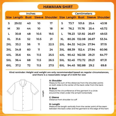 3D Hawaiian Shirt Size Chart 1024x1024 1 - World Print Store